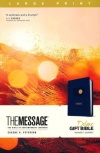 The Message Large-Print Deluxe Gift Bible navy